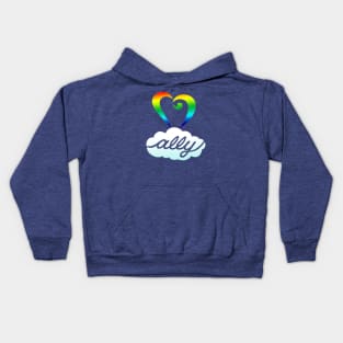 Rainbow Heart LGBT Ally Shirt Kids Hoodie